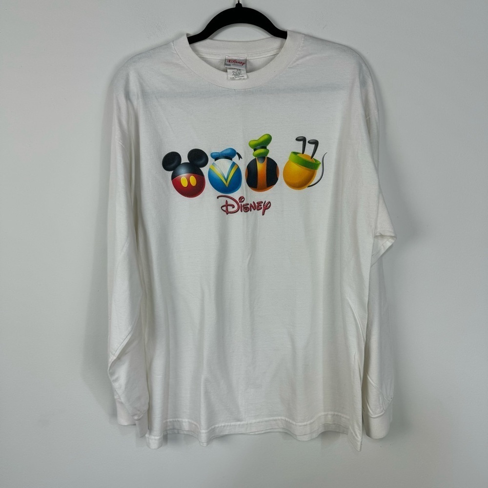 Vintage Disney Direct Long Sleeve Mickey Mouse Graphic Top Donald Duck Pluto